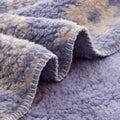 Purple Aztec Sherpa Queen Throw Blanket