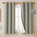 Linen Beige 54x84 Inch Herringbone Blackout 2 Panels Curtains