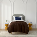 Brown Reversible Sherpa Twin Size Throw Blanket