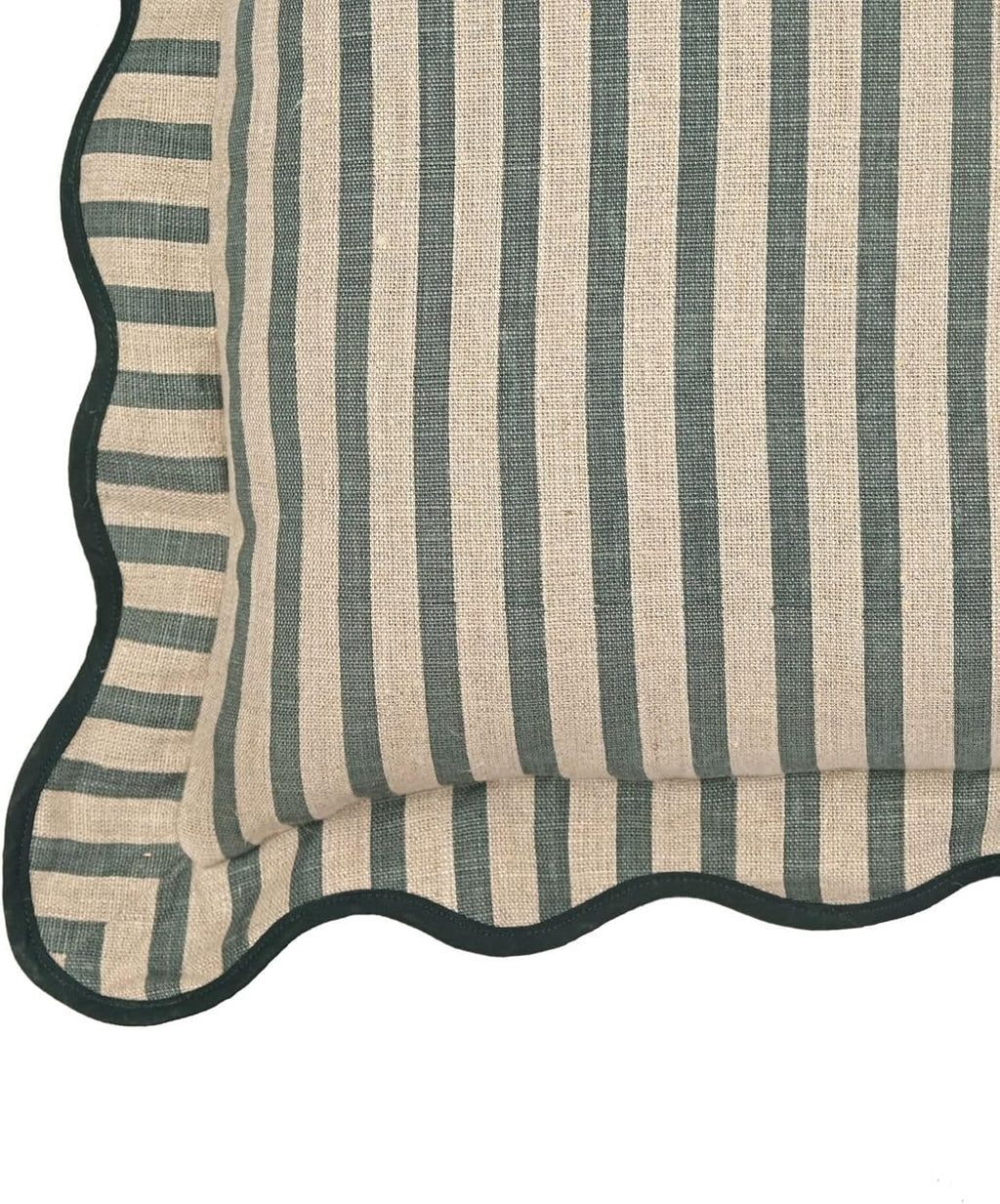 Green Striped Linen Tov Furniture Accent Cushion