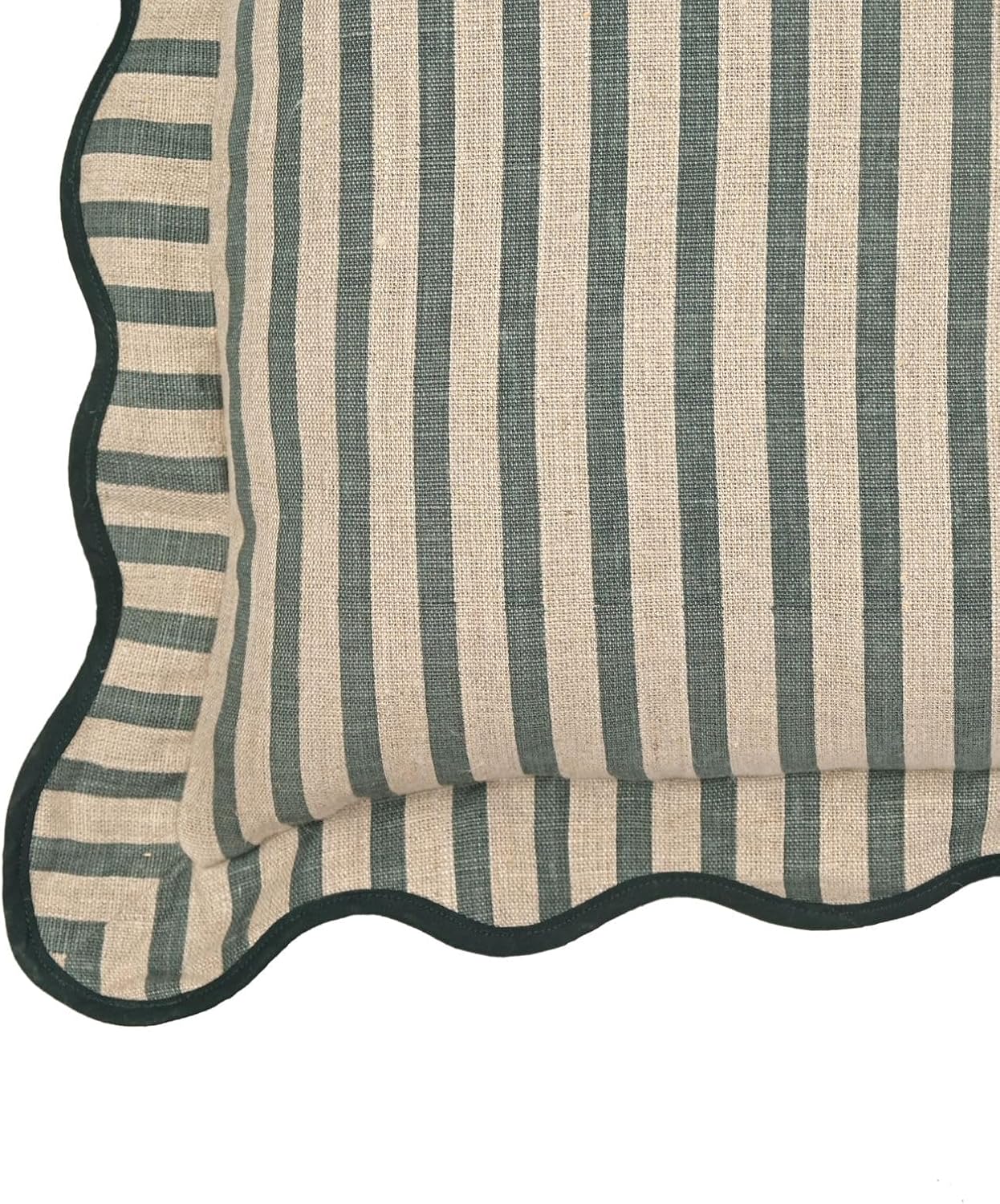 Green Striped Linen Tov Furniture Accent Cushion