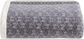 Dark Steel Fair Isle Sherpa Throw Blanket