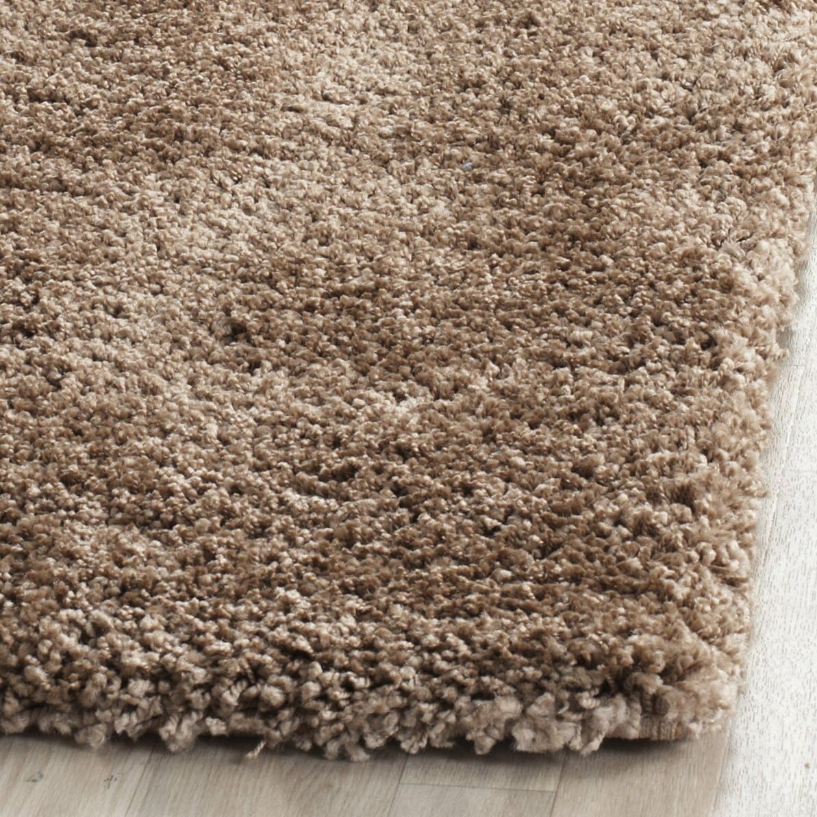 Dark Beige Milan Shag 5'1" Square Area Rug