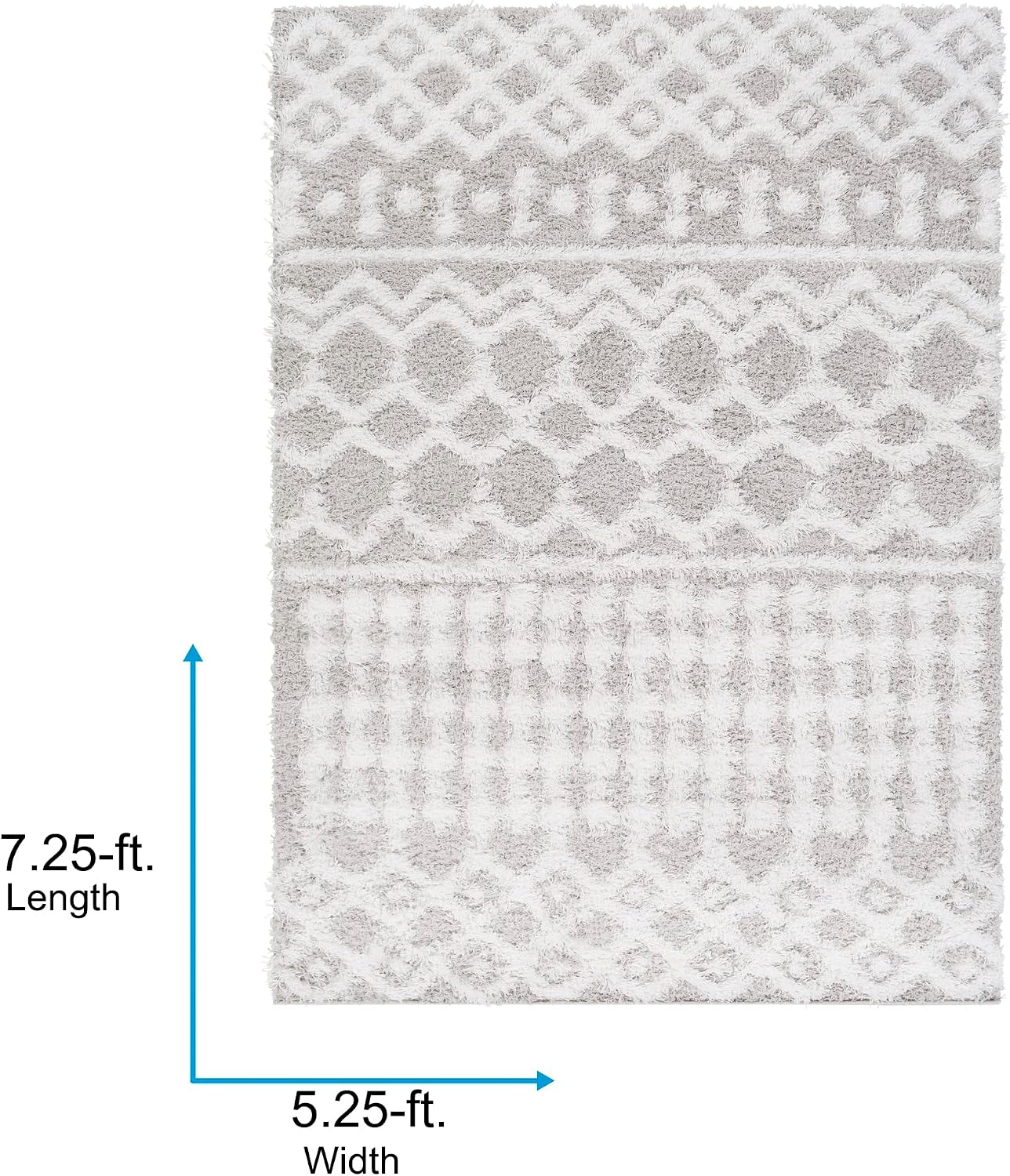 Light Gray Livabliss Hapsburg Moroccan Shag Area Rug