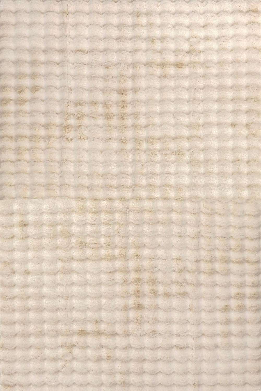 Jeni Beige Washable 5'x8' Non-Slip Plush Shag Area Rug