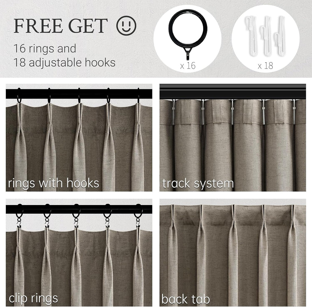 Burlywood Linen Sheer Curtains