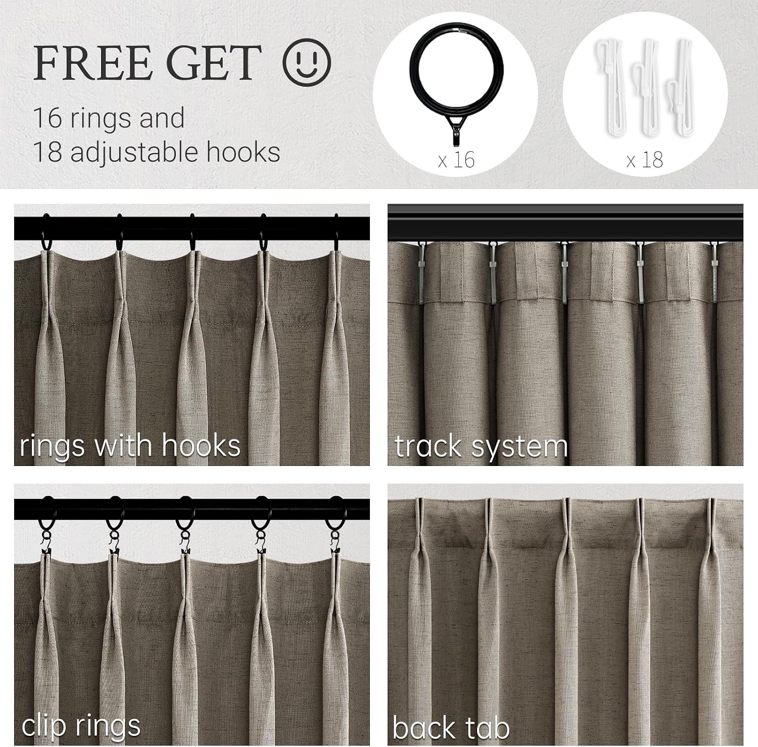 Burlywood Linen Sheer Curtains