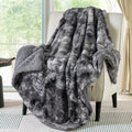 Grey Tie Dye GentleSoft Sherpa Throw Blanket