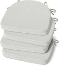 Beige Memory Foam Dining Chair Cushions 4 Pack