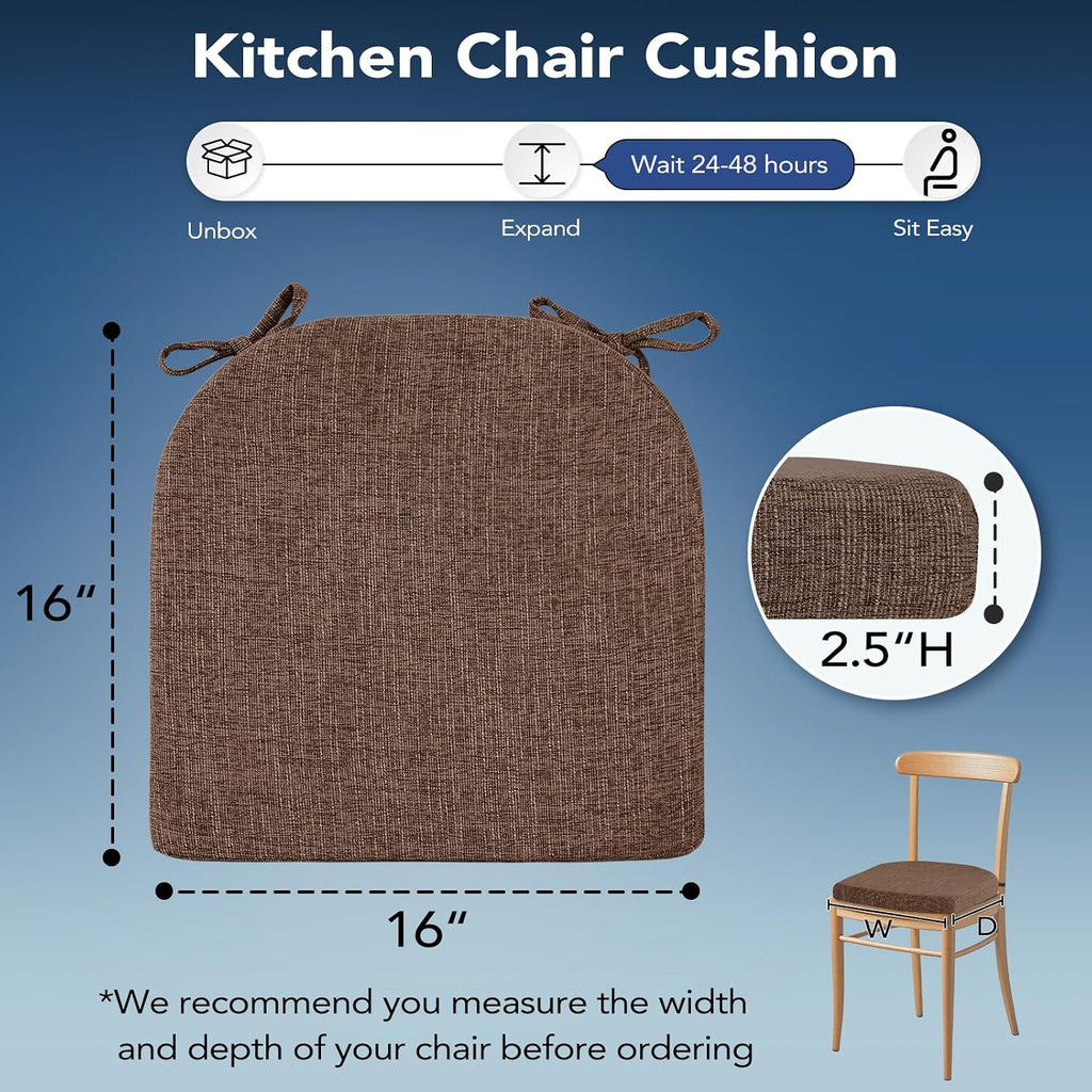 Brown Memory Foam Dining Chair Cus