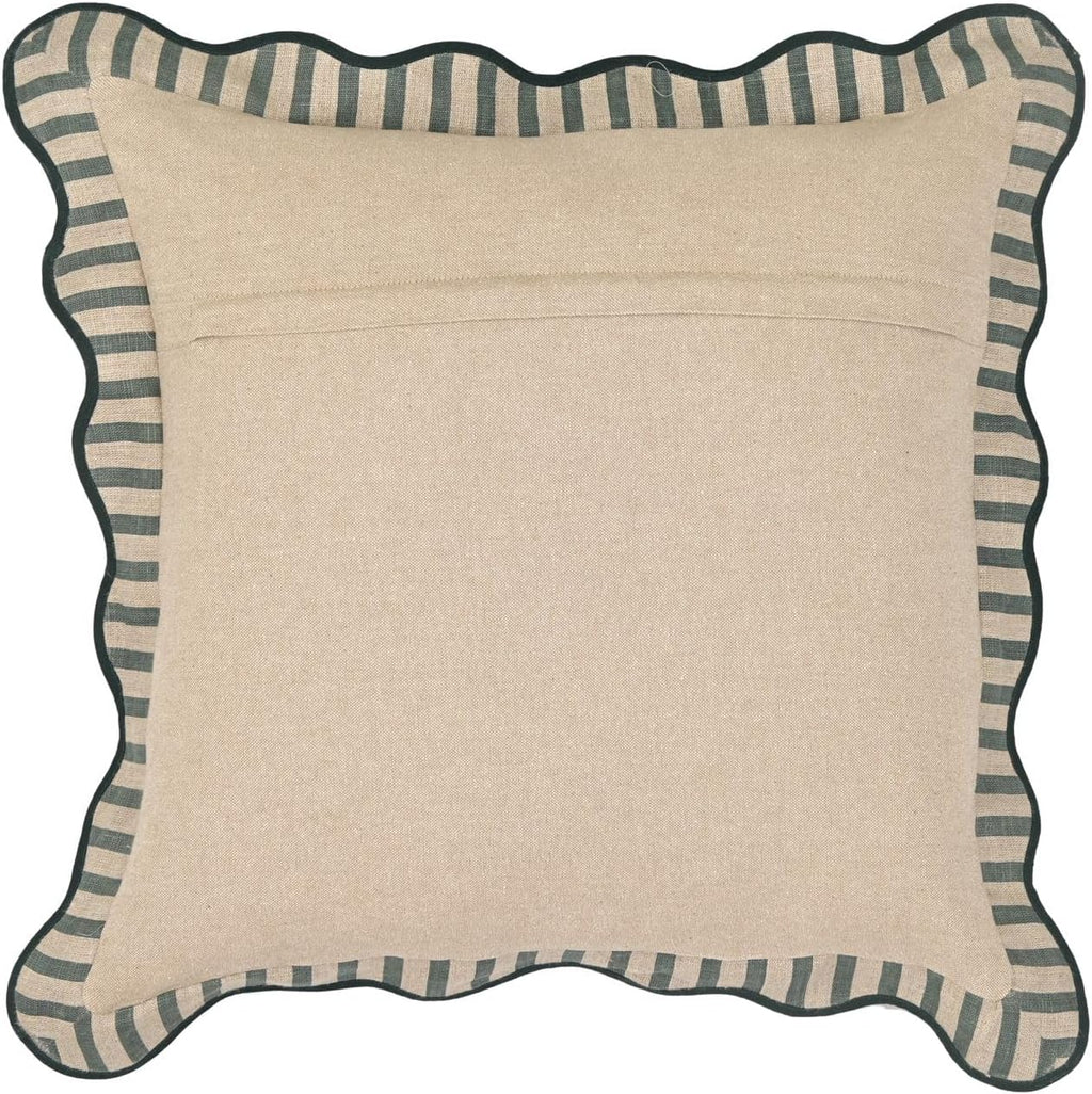 Green Striped Linen Tov Furniture Accent Cushion