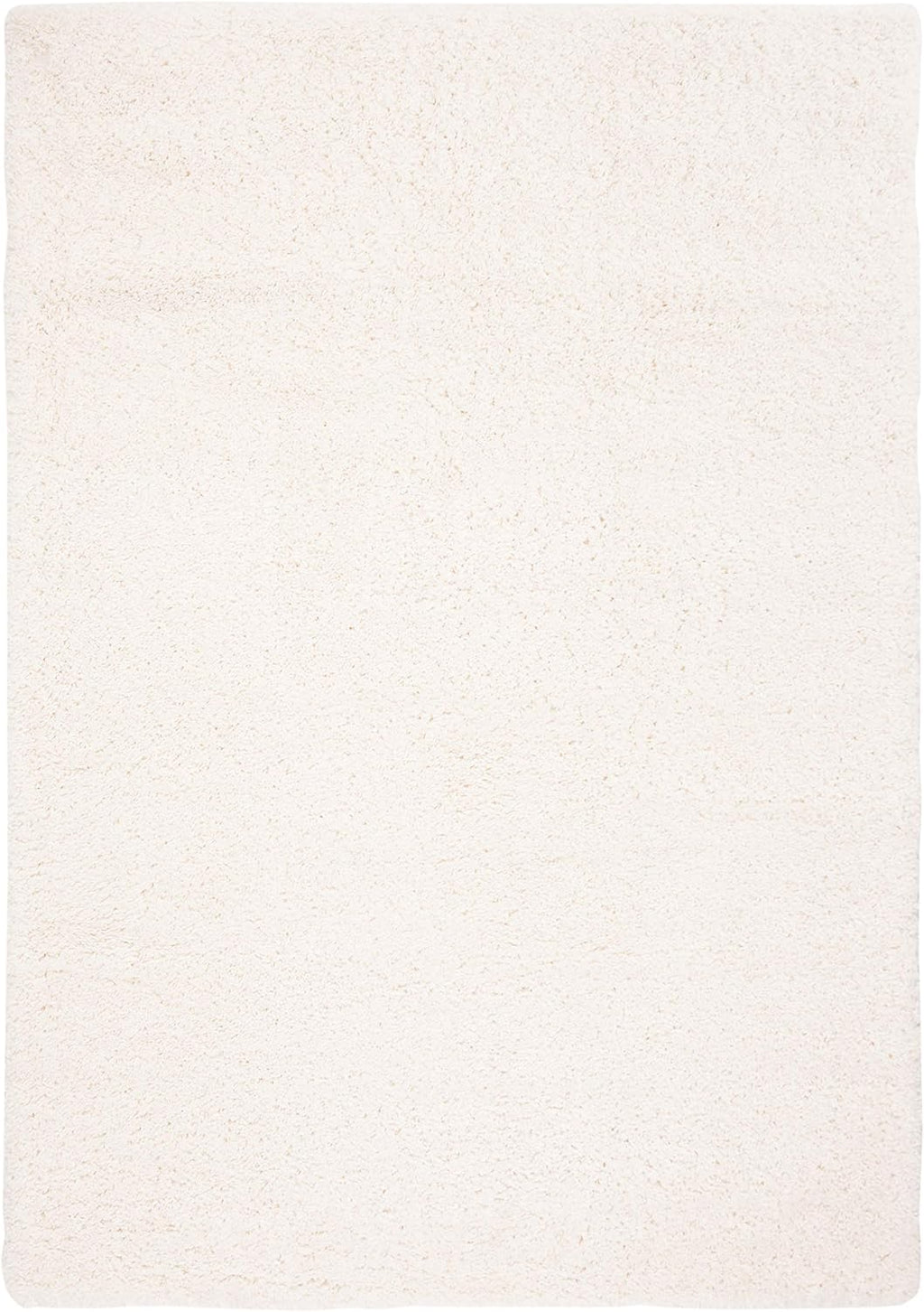 Ivory Fontana Shag 5'3"x7'6" Solid Area Rug