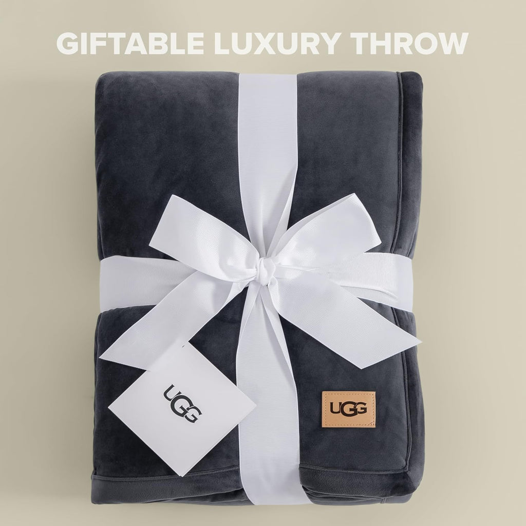 Imperial Blue Reversible Bliss Plush Throw Blanket