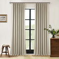 Taupe Linen Blackout Curtains