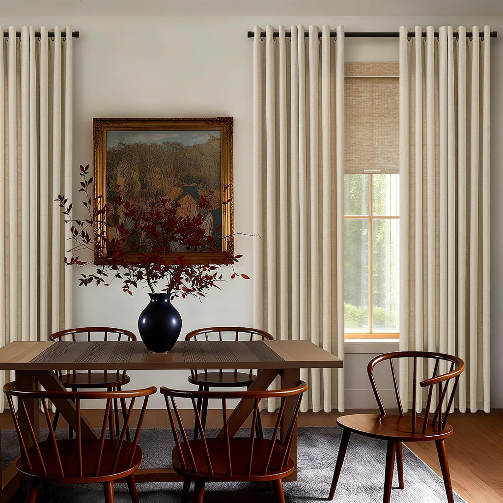Sand Beige Semi Sheer Curtains