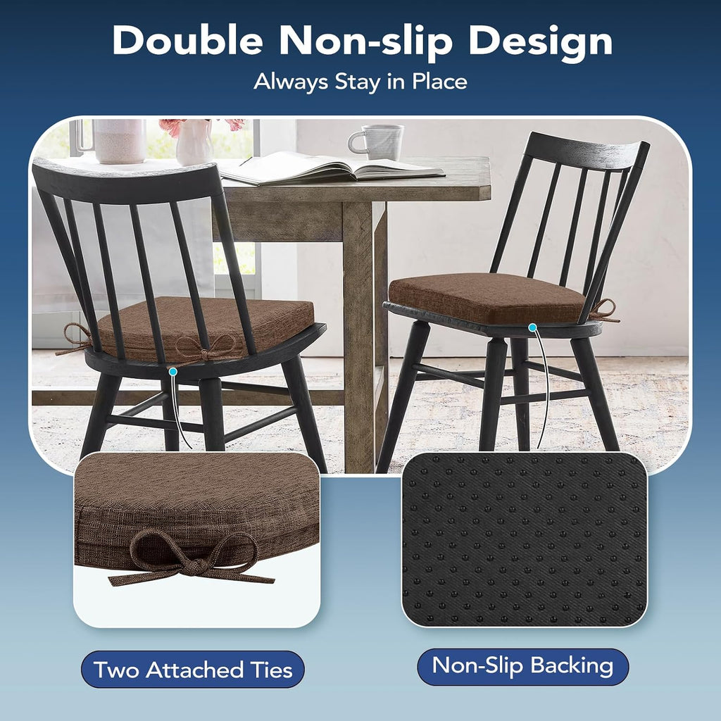 Brown Memory Foam Dining Chair Cus
