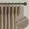 Greige Linen Pinch Pleated Curtains