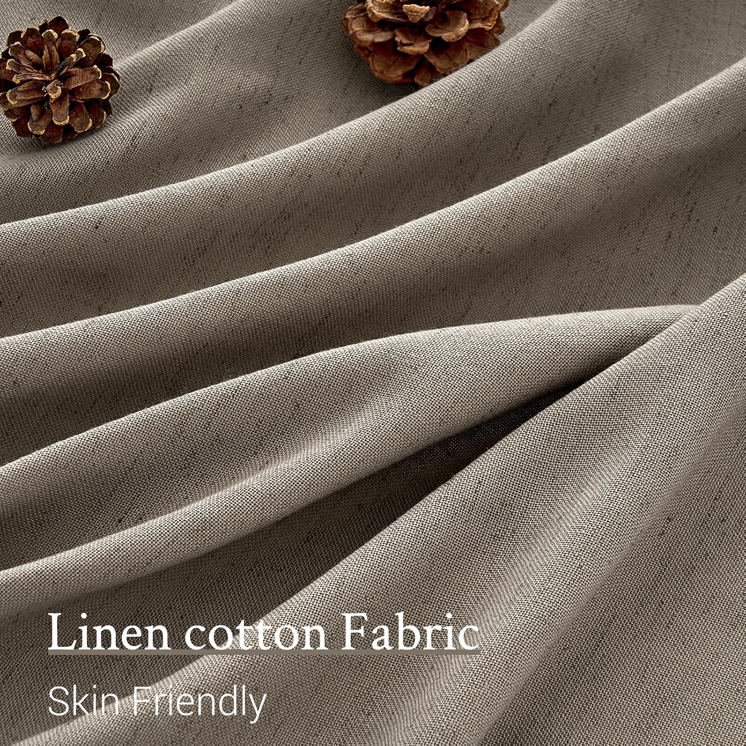 Burlywood Linen Sheer Curtains