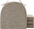 Khaki Non Slip Dining Chair Cushions Set of 4