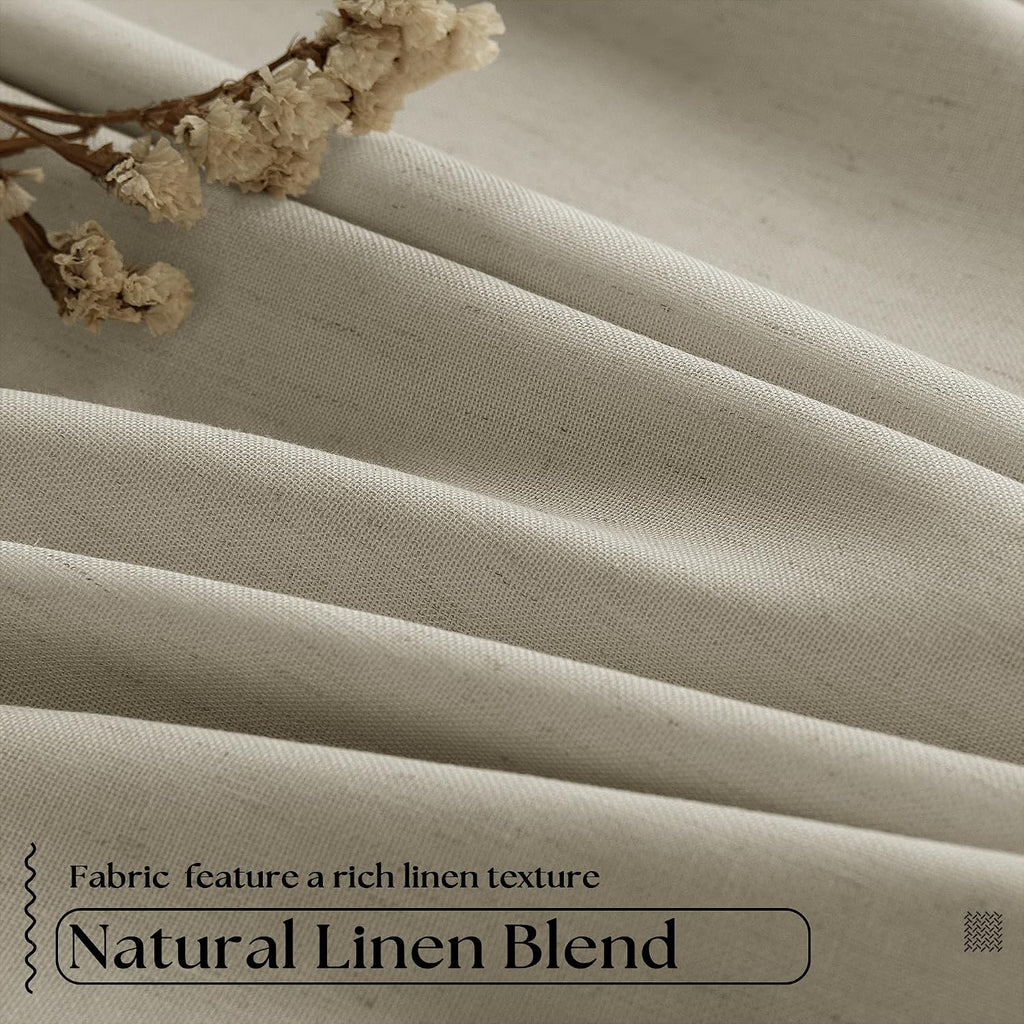 Taupe Linen Blackout Curtains