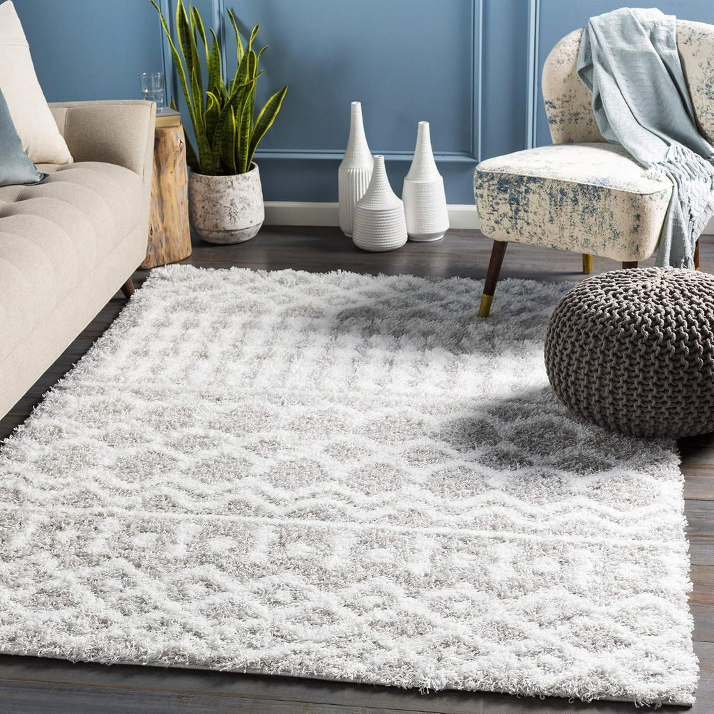 Light Gray Livabliss Hapsburg Moroccan Shag Area Rug