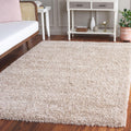 Beige California Shag 5'3"x7'6" Area Rug
