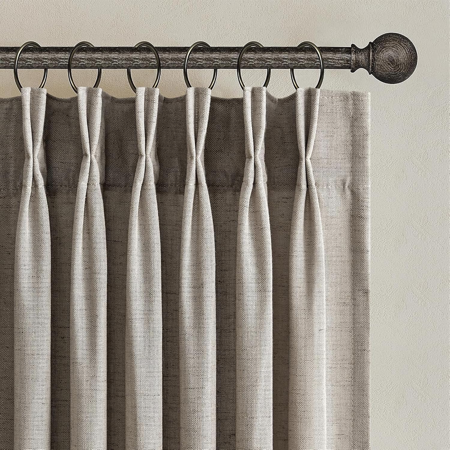 Burlywood Linen Sheer Curtains