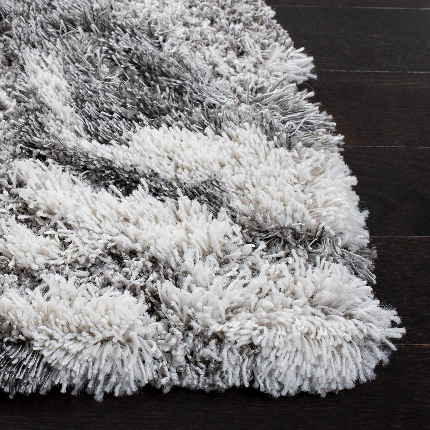 Grey & Ivory Horizon Shag HZN890F 4'x6' Accent Rug