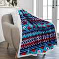 Aztec Reversible Twin Sherpa Throw Blanket