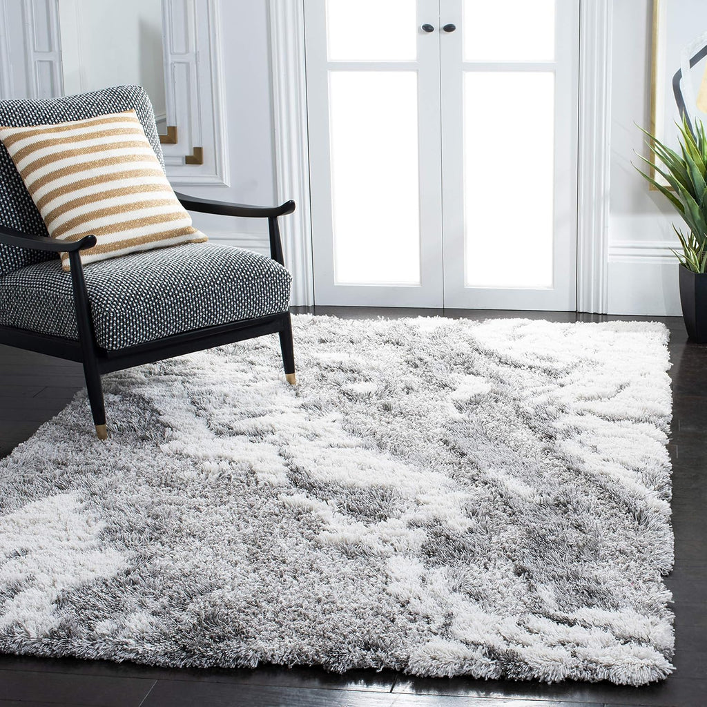 Grey & Ivory Horizon Shag HZN890F 4'x6' Accent Rug