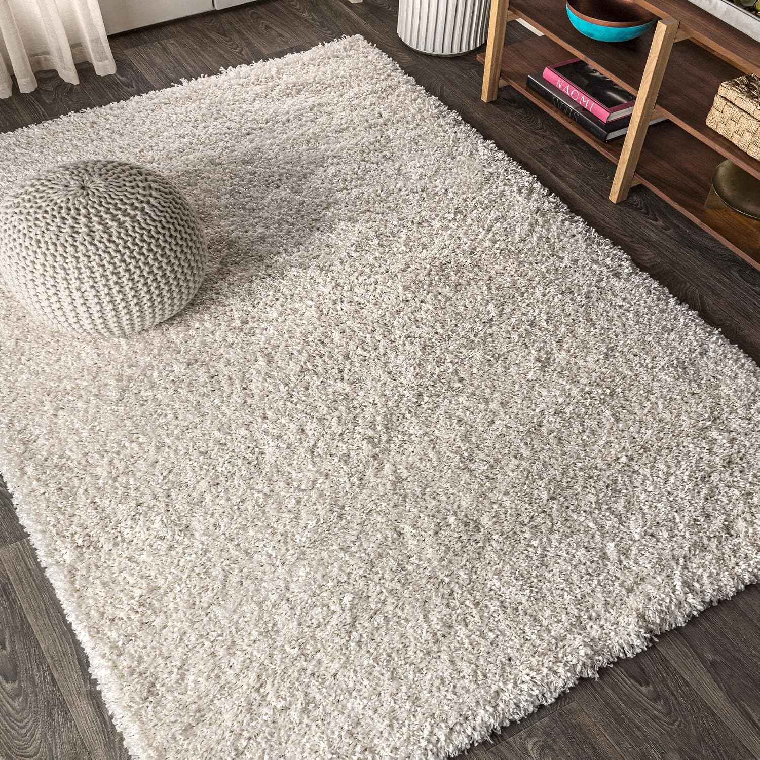 Cream Mercer Shag  4x6 Indoor Area Rug