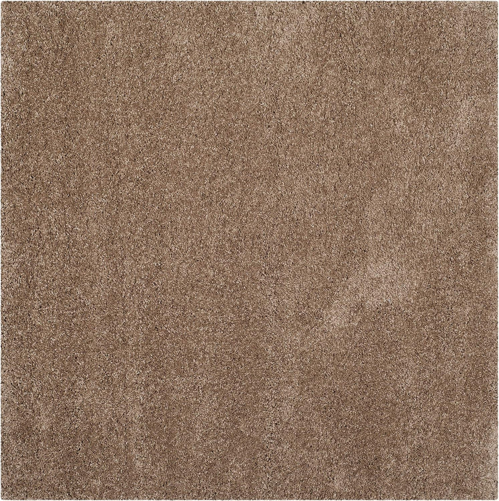 Dark Beige Milan Shag 5'1" Square Area Rug